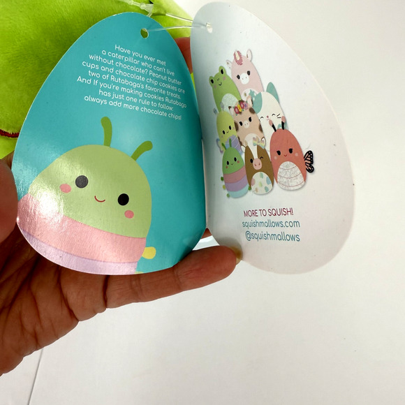 Squishmallows KellyToy Plush 8" Rutabaga The Catepillar Super Soft NEW with Tag - Picture 8 of 17
